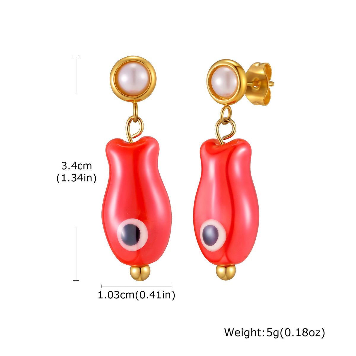 Stainless Steel Pearl Earrings