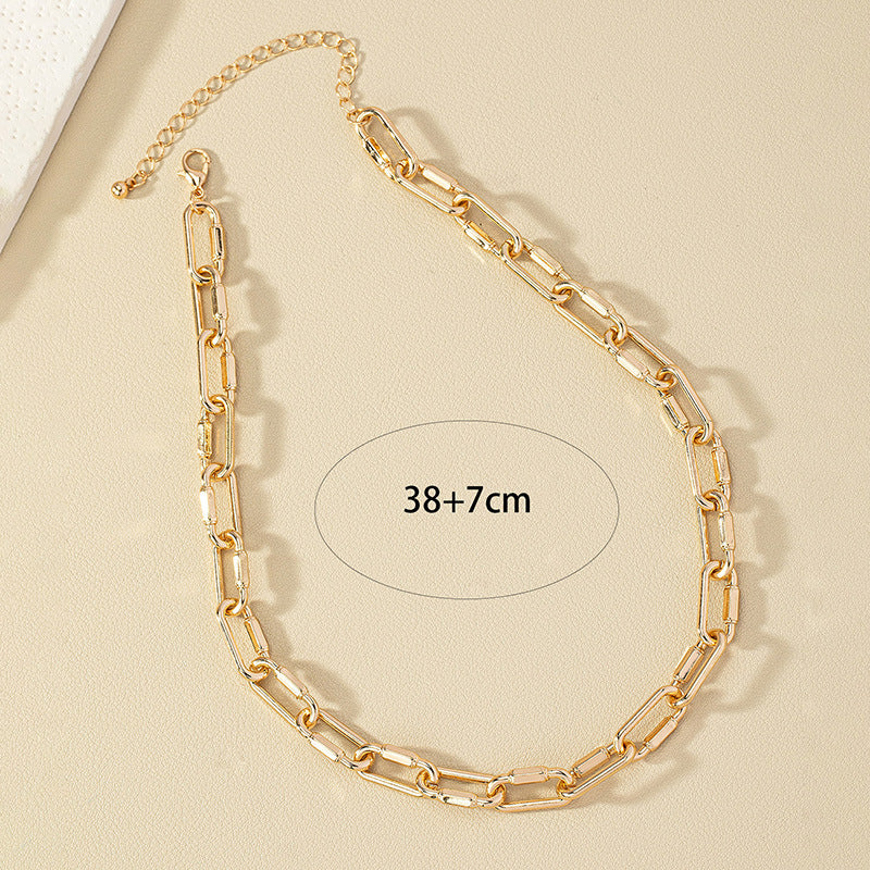 Punk Chic Clavicle Chain Necklace with Cold Style Touch - High-End Jewelry