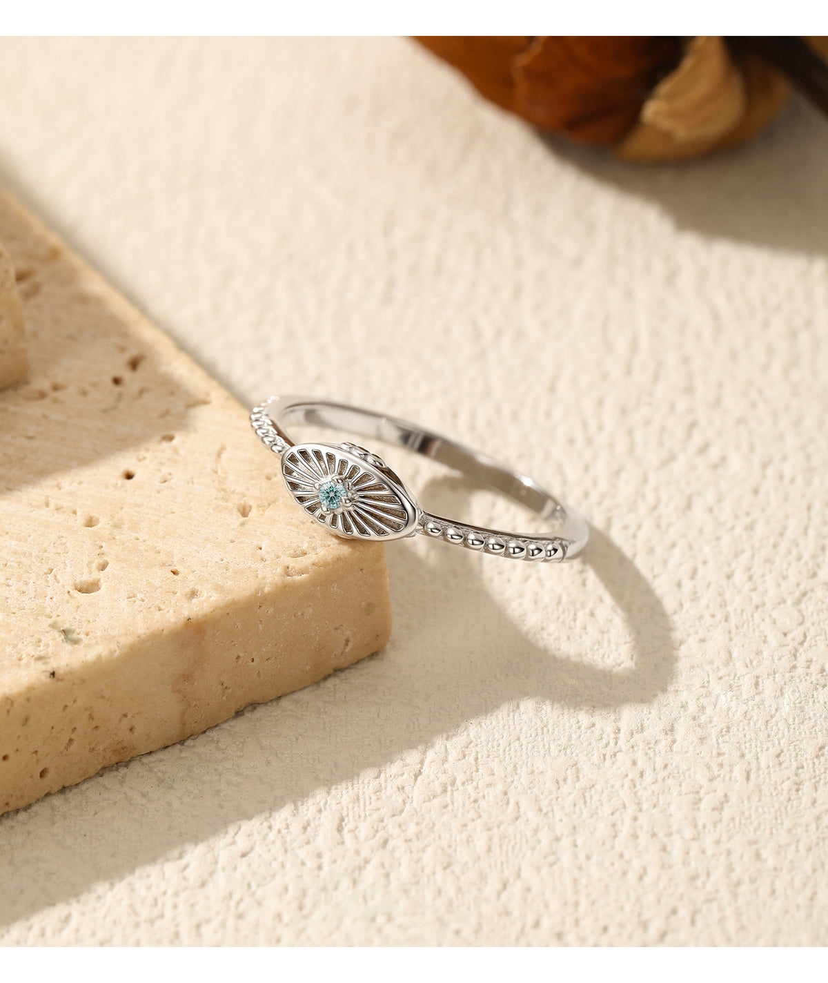 S925 Sterling Silver Moissanite Eye Stacking Ring