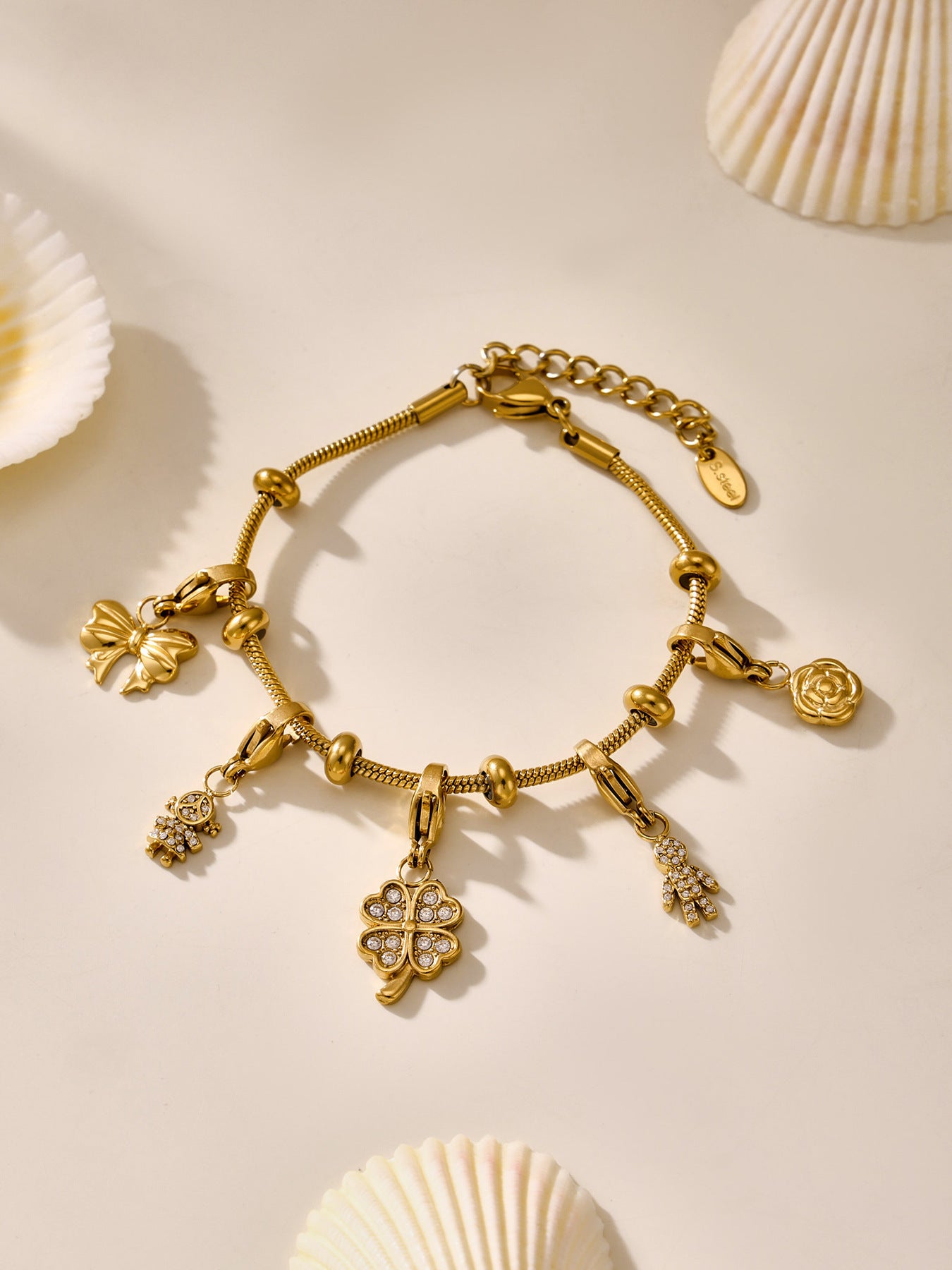 Planderful Tree Of Life Zircon Bracelet Women Stainless Gold