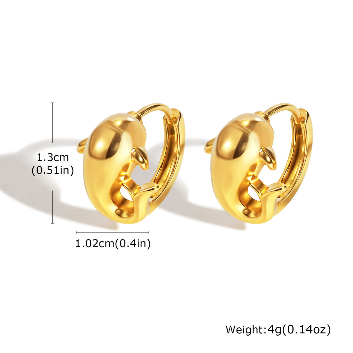 Stainless Steel Zircon Geometric Earrings