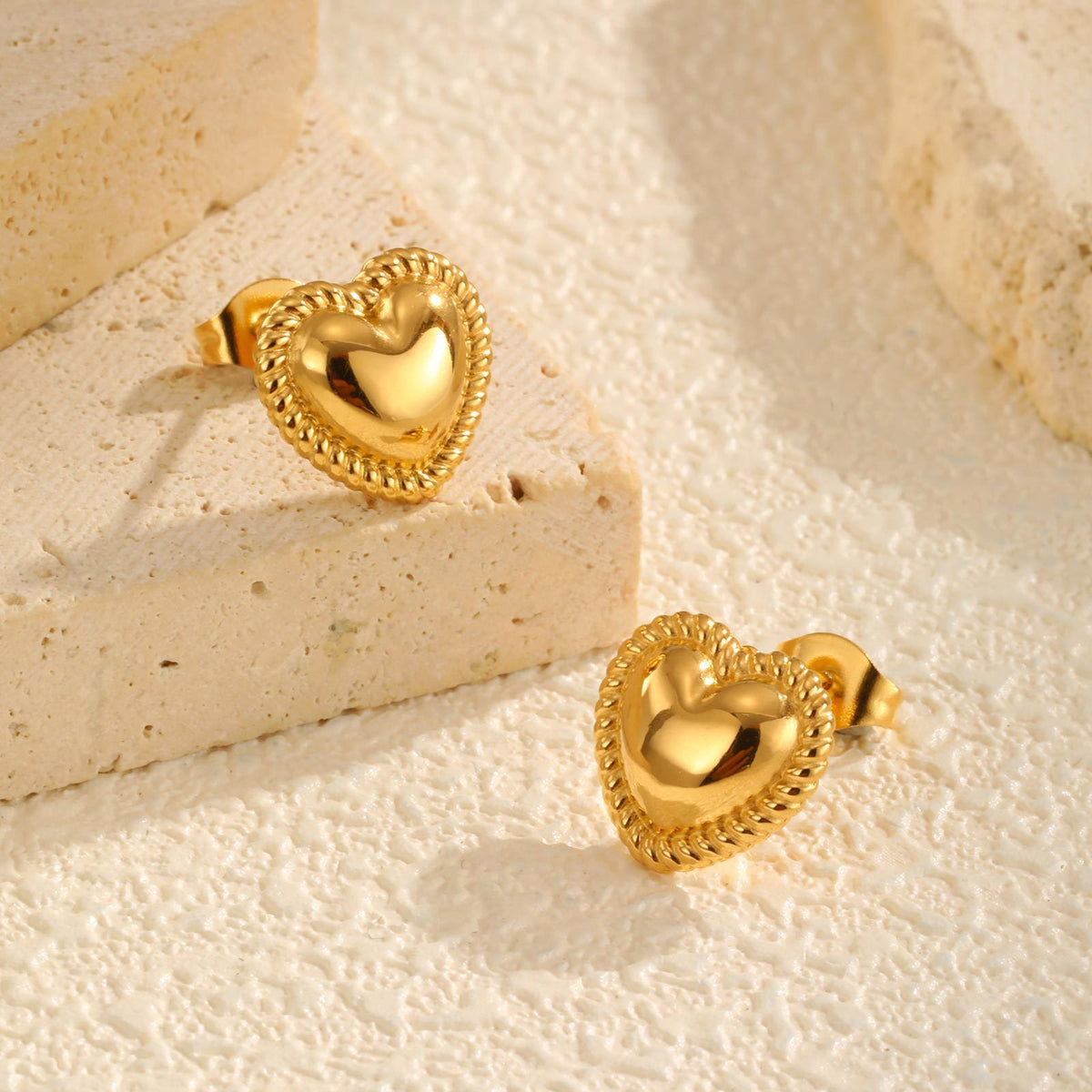 Stainless Steel Heart Earrings