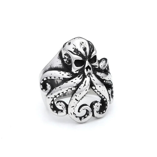 Vintage Octopus Stainless Steel Men's Ring