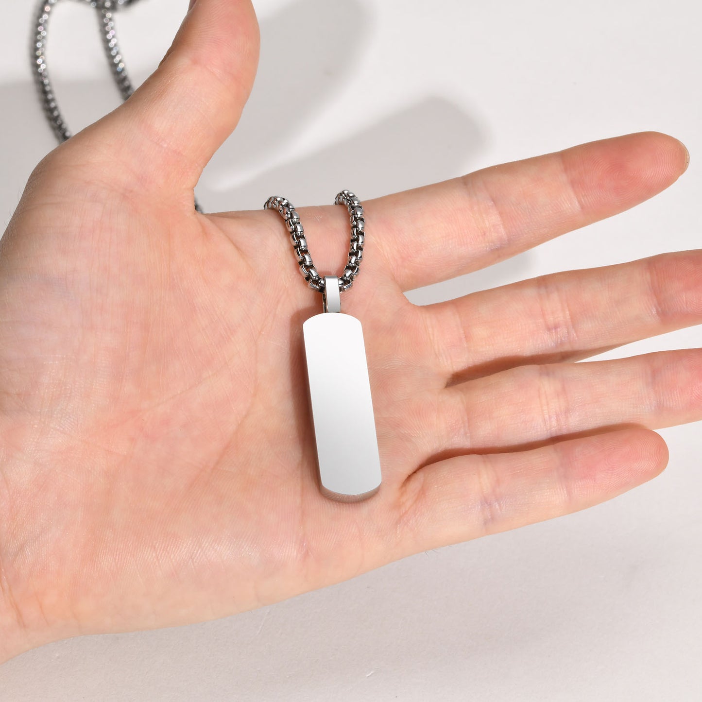 Stainless Steel Men's Pendant Simple Trendy Hip Hop Necklace