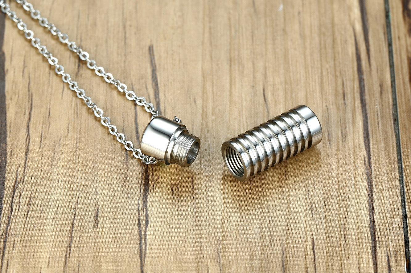 Stainless Steel Threaded Pet Urn Pendant Openable Wholesale