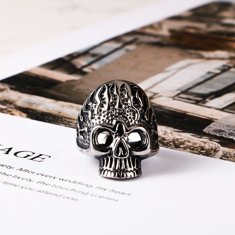 Evil Skull Titanium Ring For Men Domineering Hipster Punk