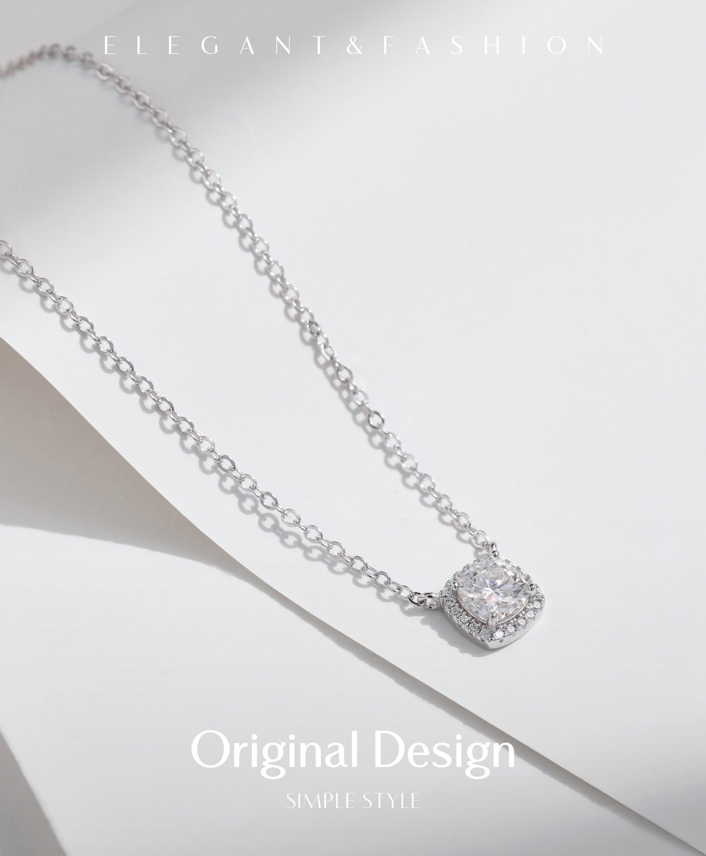 Planderful Moissanite Sparkling Necklace – Chic Light Luxury Design