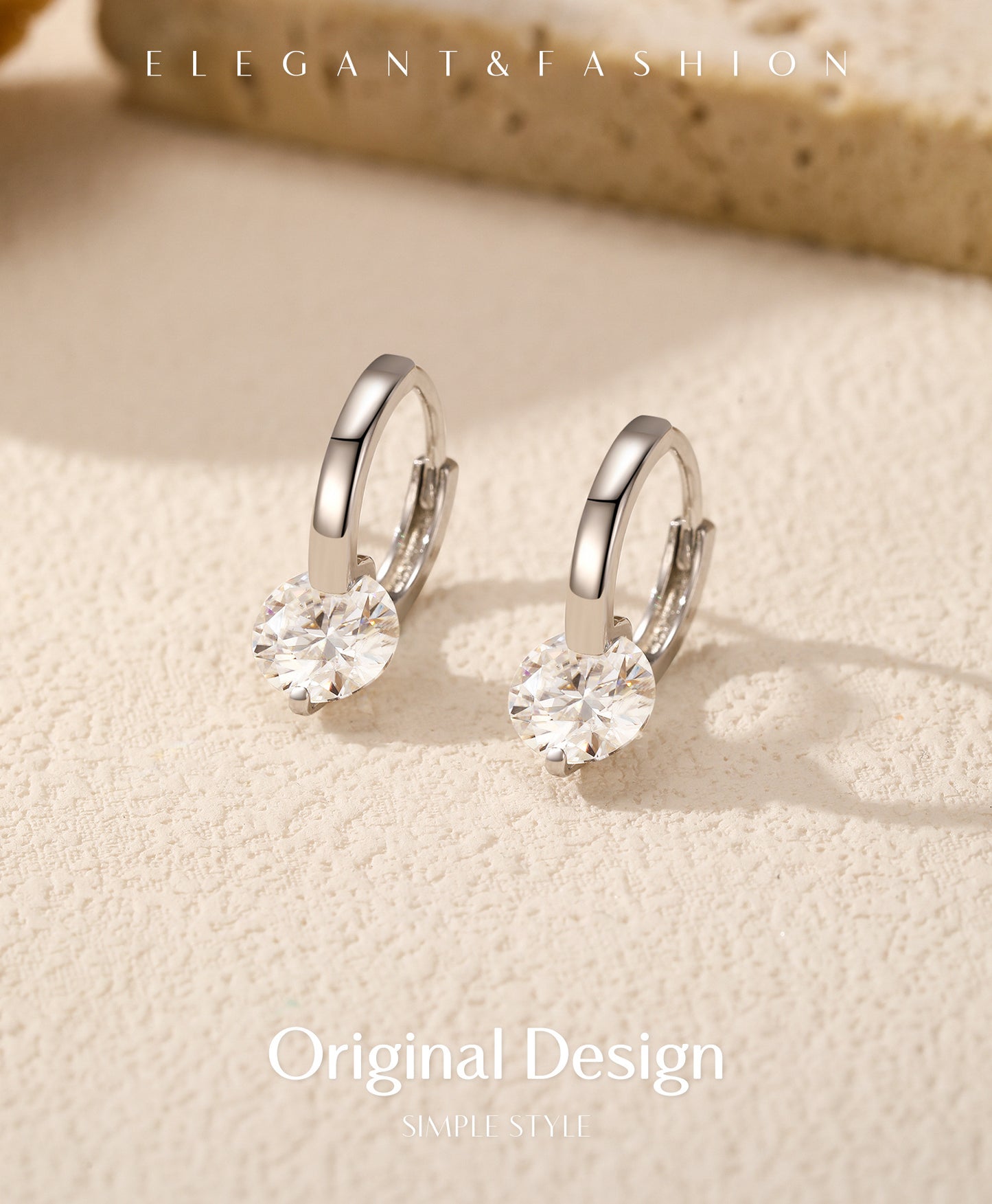 Planderful Moissanite Sparkling Earrings – Elegant 1.0 Carat Moissanite in Sterling Silver