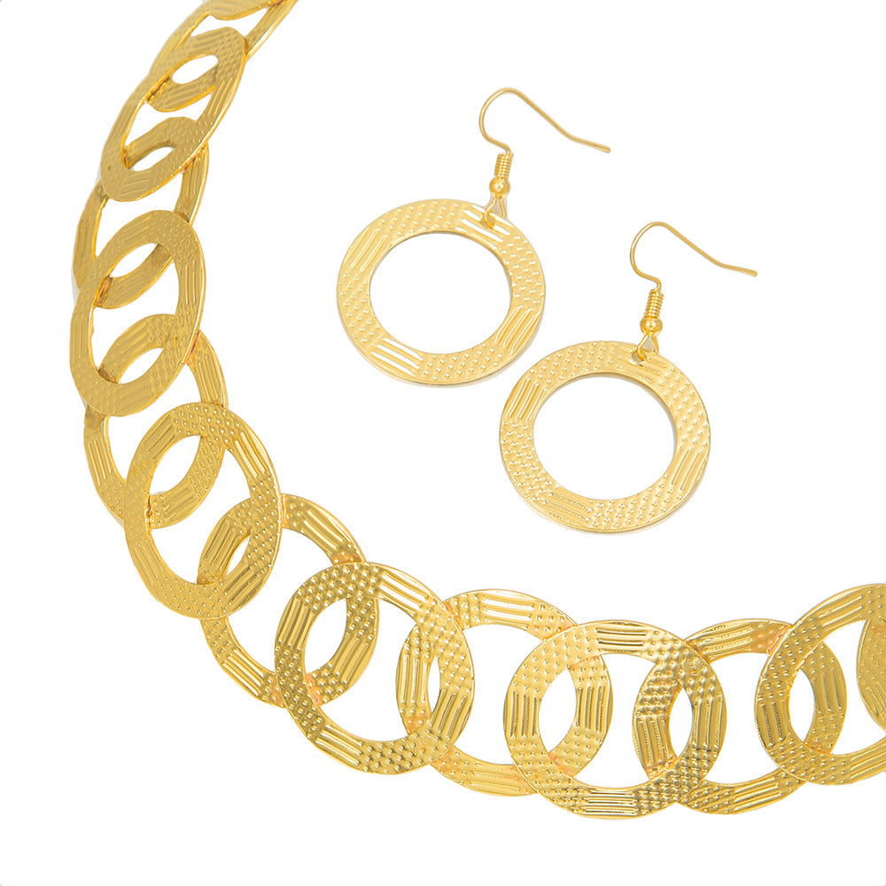 Planderful Savanna Rhythms Necklace and Earrings Set – Elegant African Choker Design