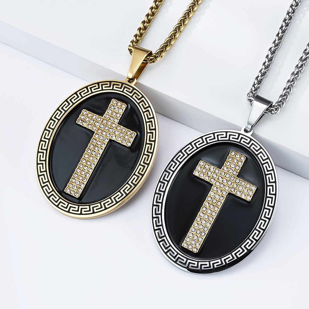 Stainless Steel Cross Vintage Necklace