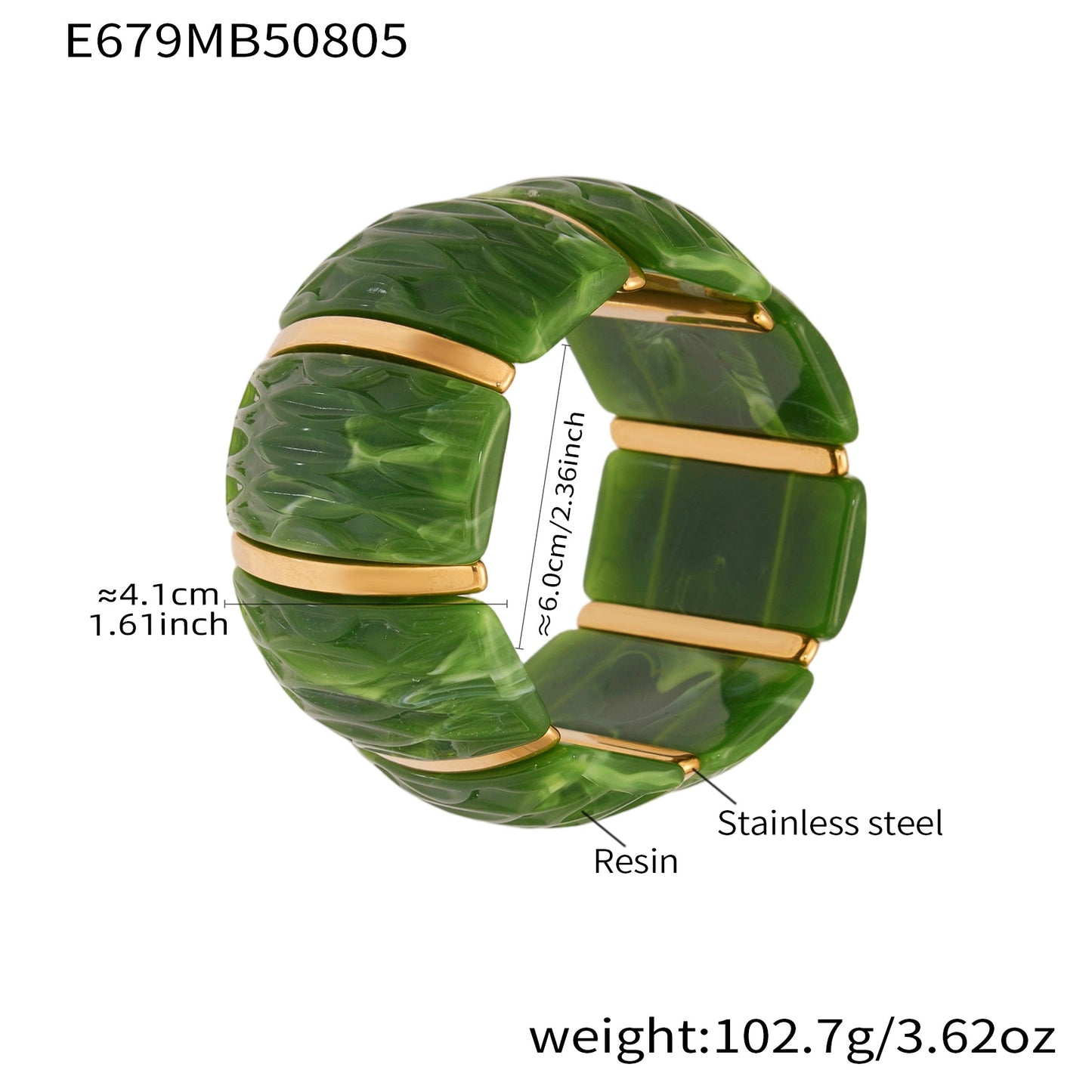 Planderful Resin Elastic Bracelet Eco Multicolor Women