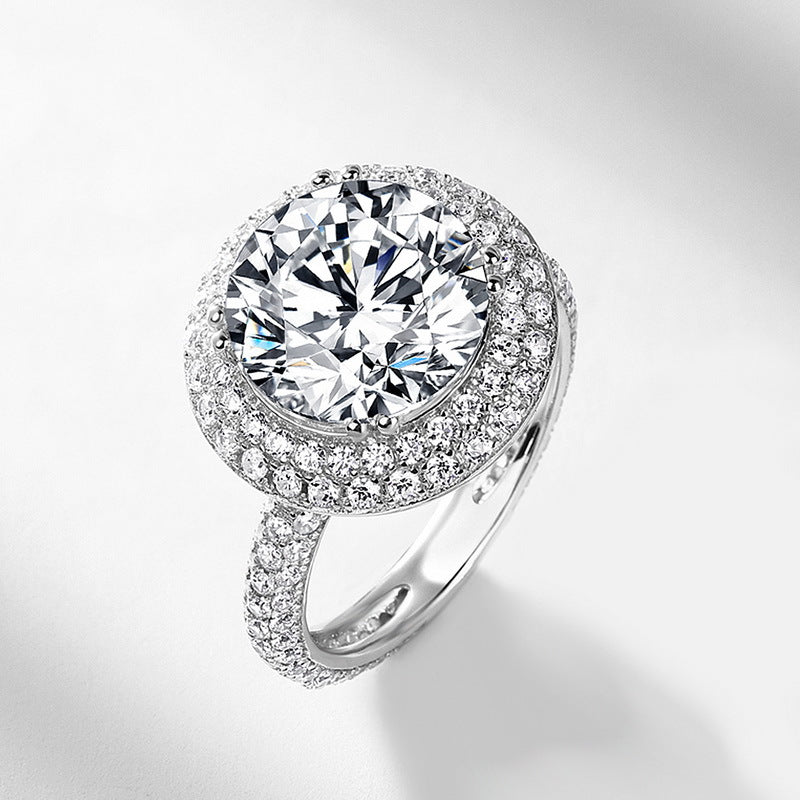 Planderful Moissanite Diamond Ring – Cross-Border Exclusive Silver Jewelry Customization