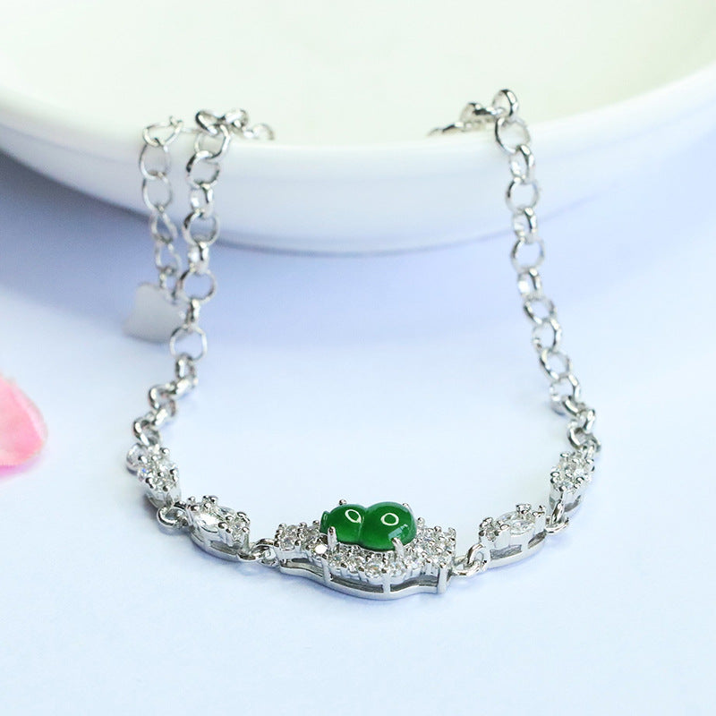 Green Jadeite Gourd Style 2 Bracelet