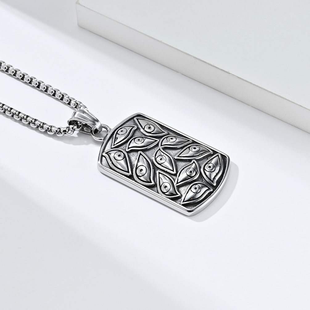 Amazon Devil's Eye Stainless Steel Pendant Necklace Wholesale