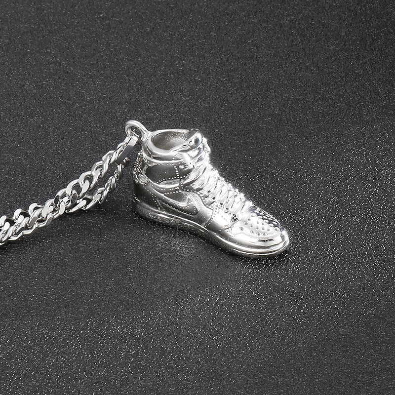 Running Shoes Pendant Stainless Steel Men's Trend Sports Shoes Necklace