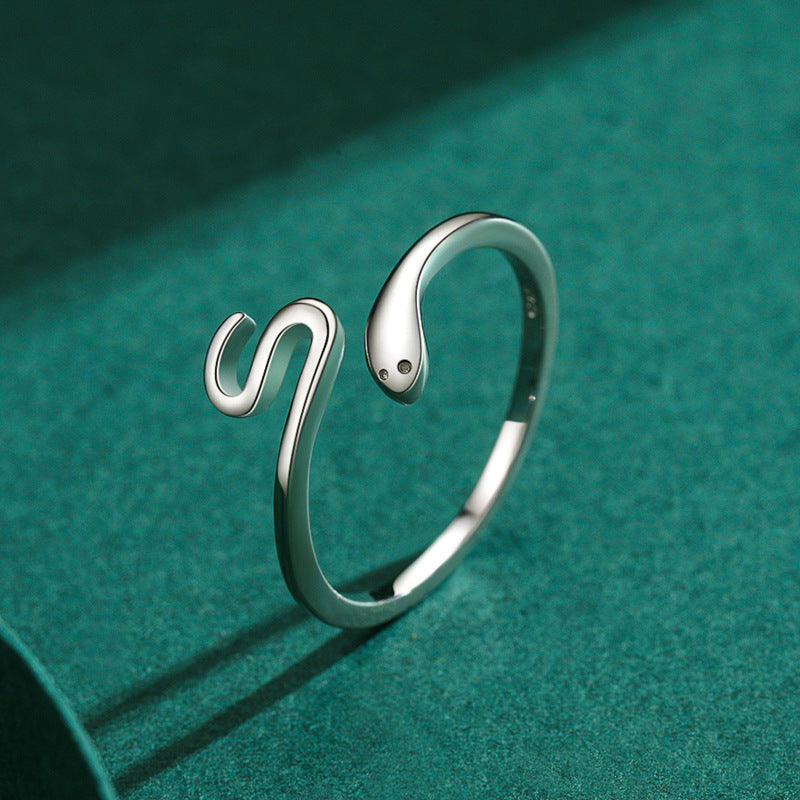 Everyday Genie Sterling Silver Open Snake Ring