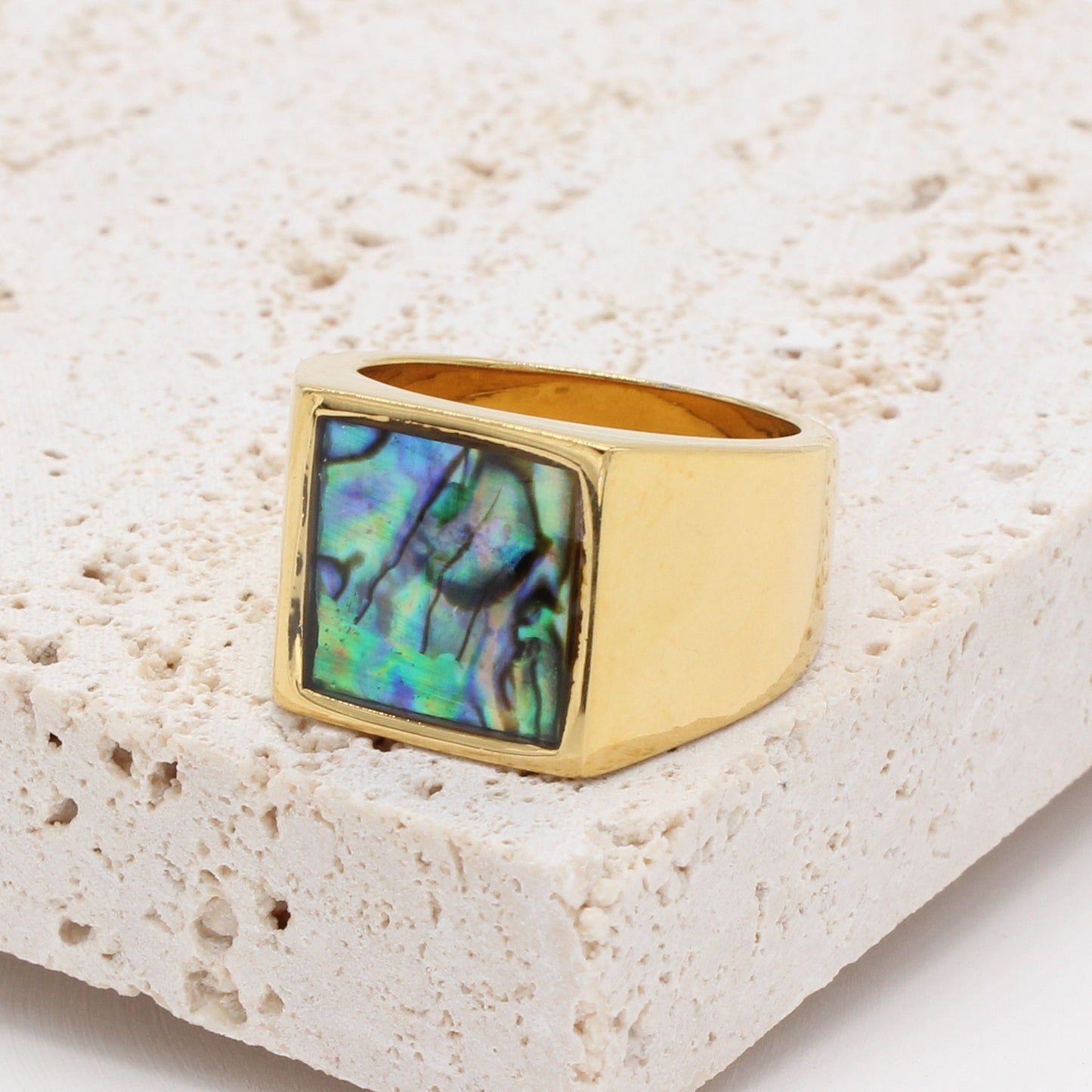 Planderful Gold Plated Titanium Steel Ring Unisex Durable Fashion Jewelry For Men And Women Size 7 To 12 Everyday Genie