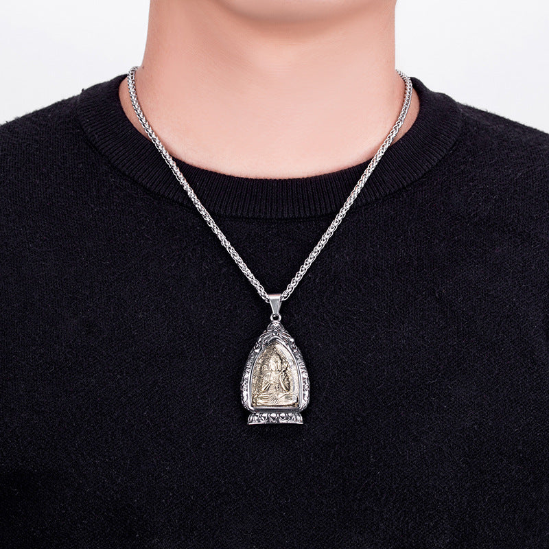 Steel Necklace Elegant Zodiac Buddha Charms Pendant For Spiritual Jewelry Lovers Gift