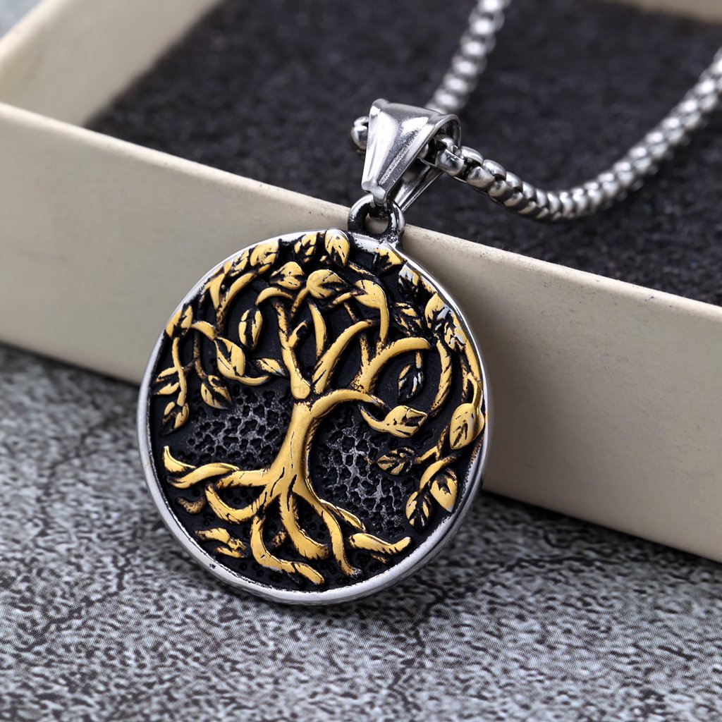 Planderful Unisex Tree of Life Pendant Necklace Retro