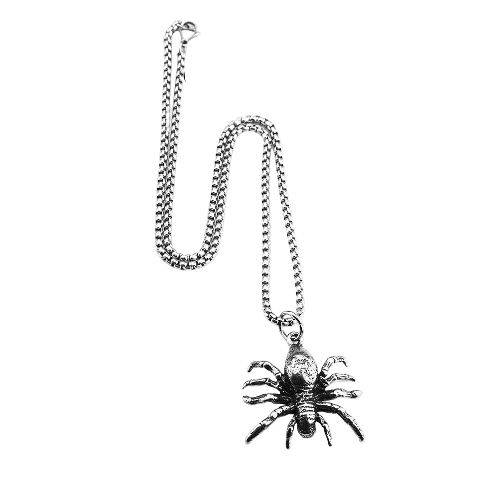 Punk Spider Pendant Necklace