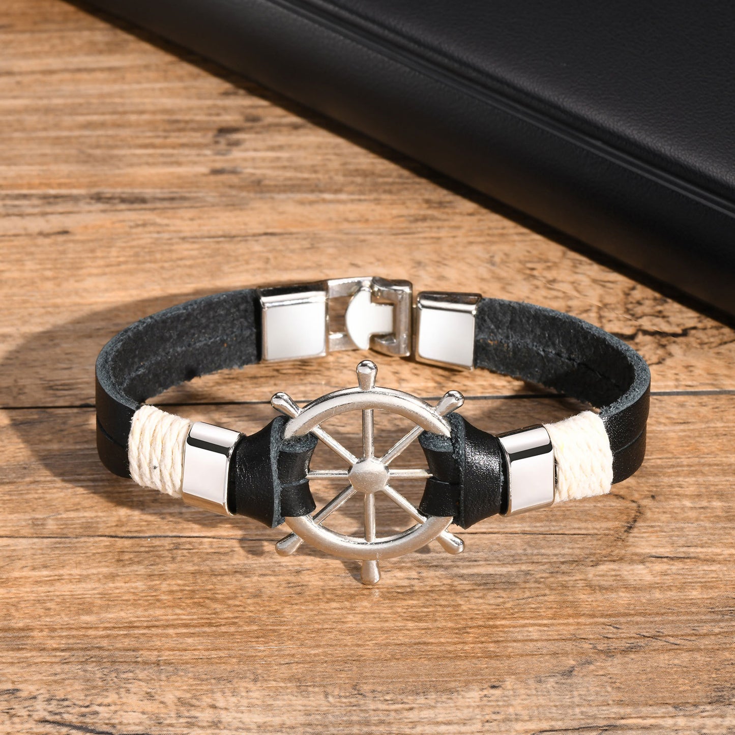 Cross-Border E-Commerce Jewelry Alloy Rudder Rope Bracelet