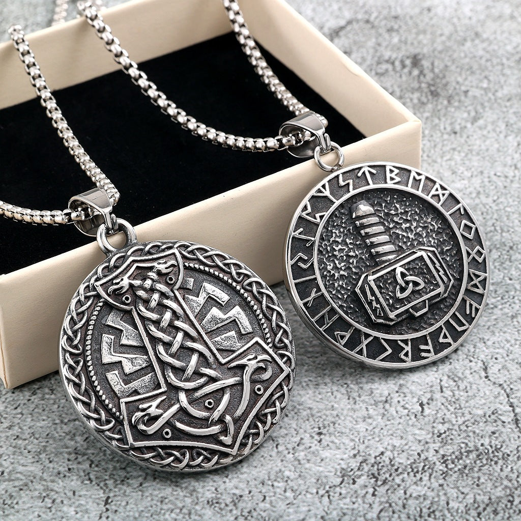 Punk Viking Stainless Steel Pendant Necklace
