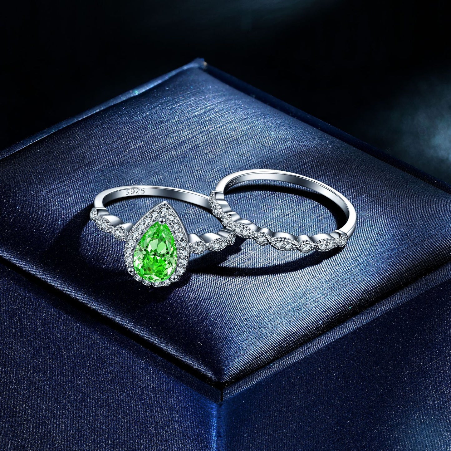 Sterling Silver 1.5ct Colored Treasure Ring for Women