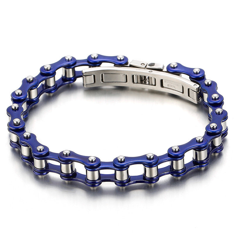 Titanium Steel Men's Bracelet with Multicolor European and American Fashion Touch