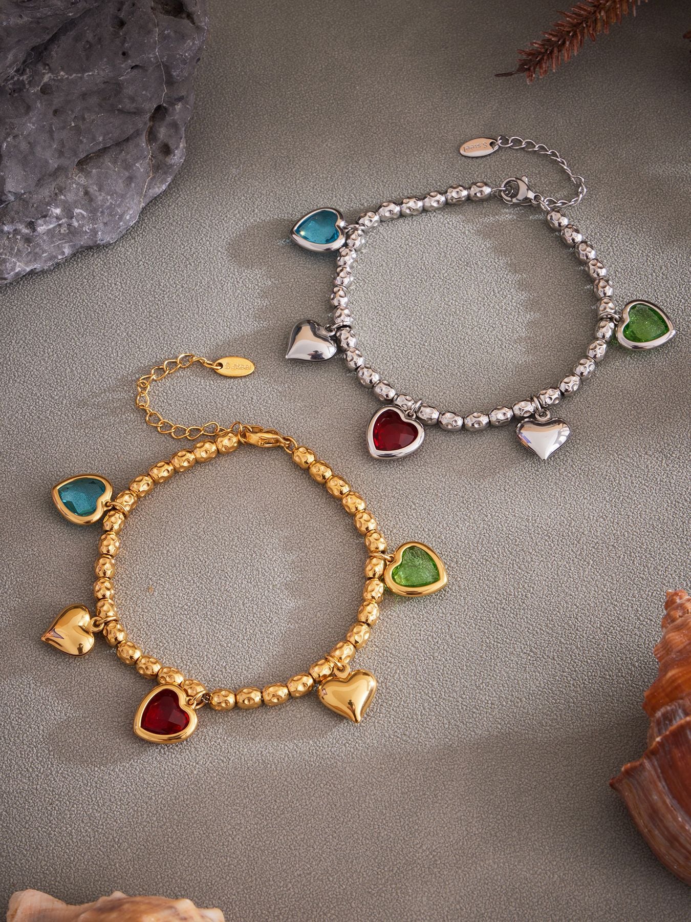 Planderful Vintage Bell Flower Bracelet Embossed Titanium