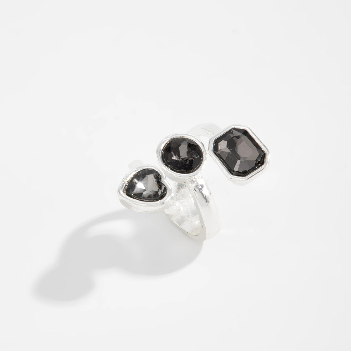 Black Acrylic Ring Planderful Vienna Verve For Minimalist Women Geometric Square Statement Jewelry