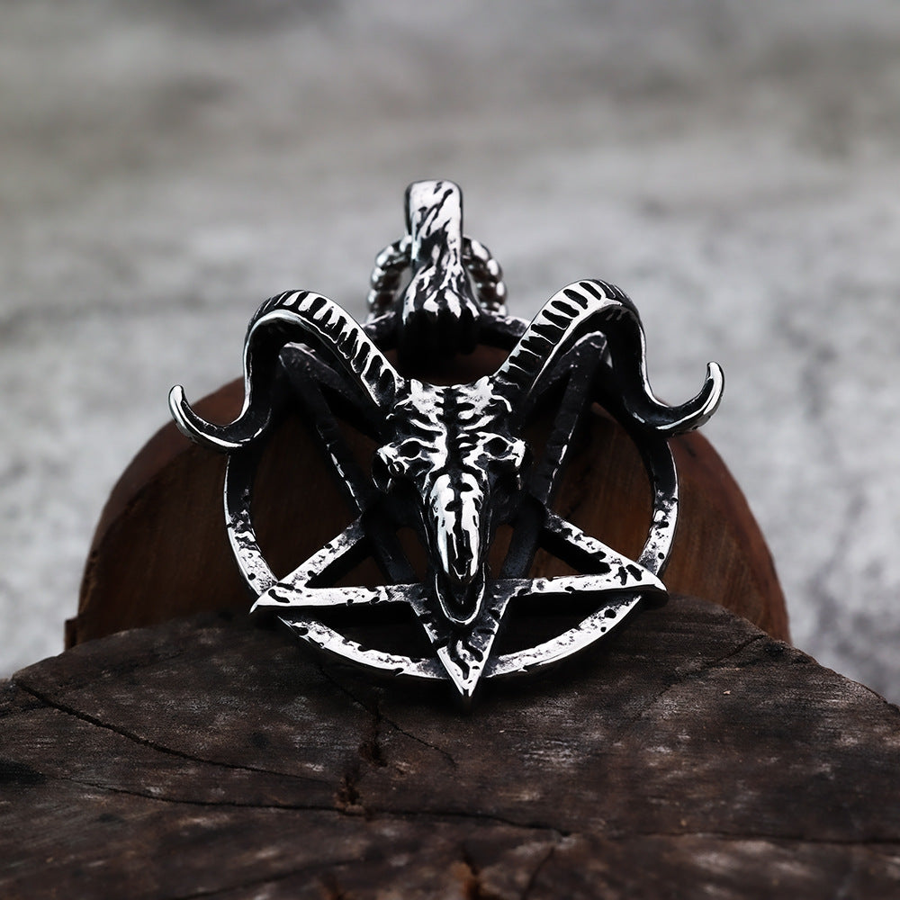 Cross-Border Satan Sheephead Hexagram Men's Pendant Steel