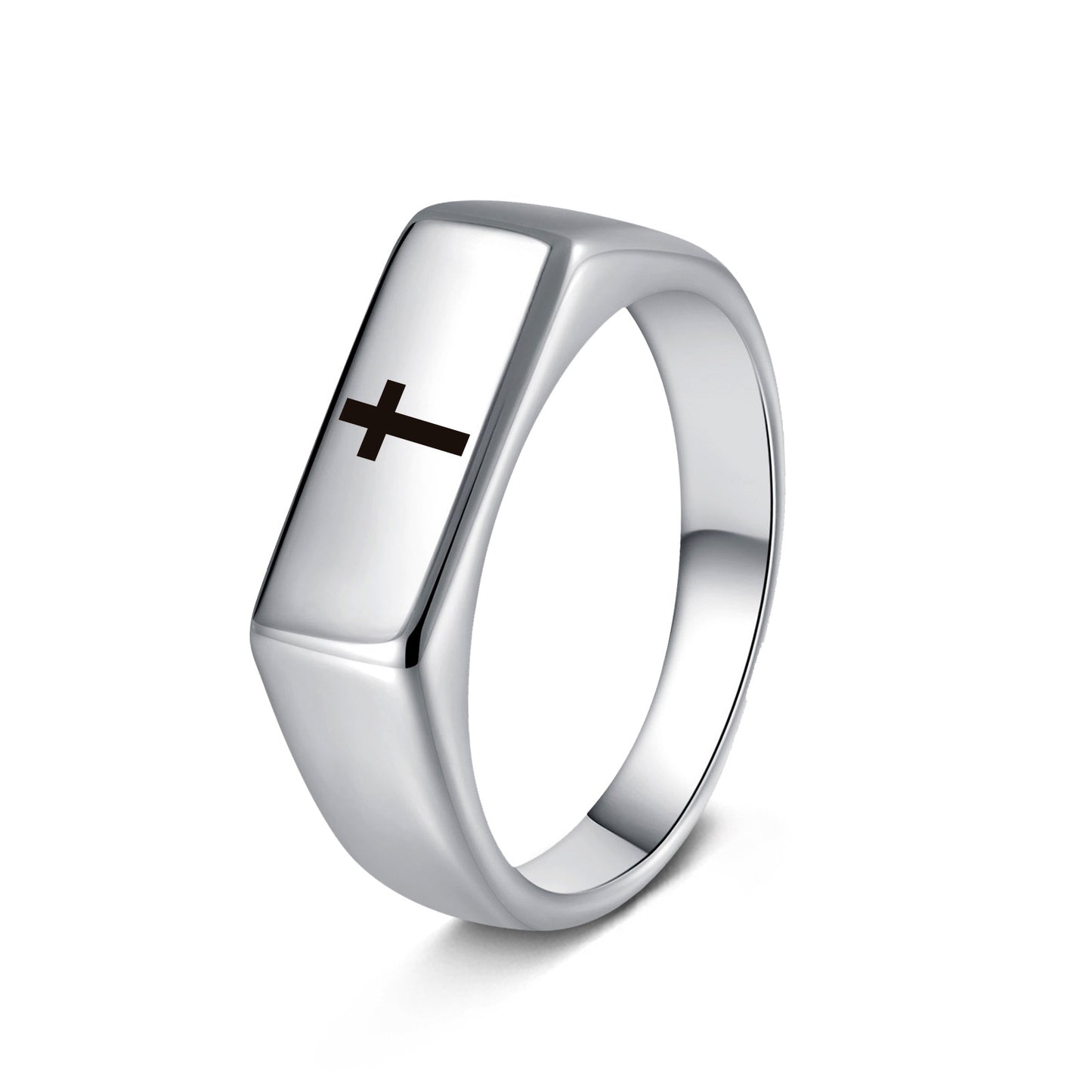 Stainless Steel Punk Stamp Ring By Planderful Everyday Genie For Unisex Hip Hop Style And Customizable Design