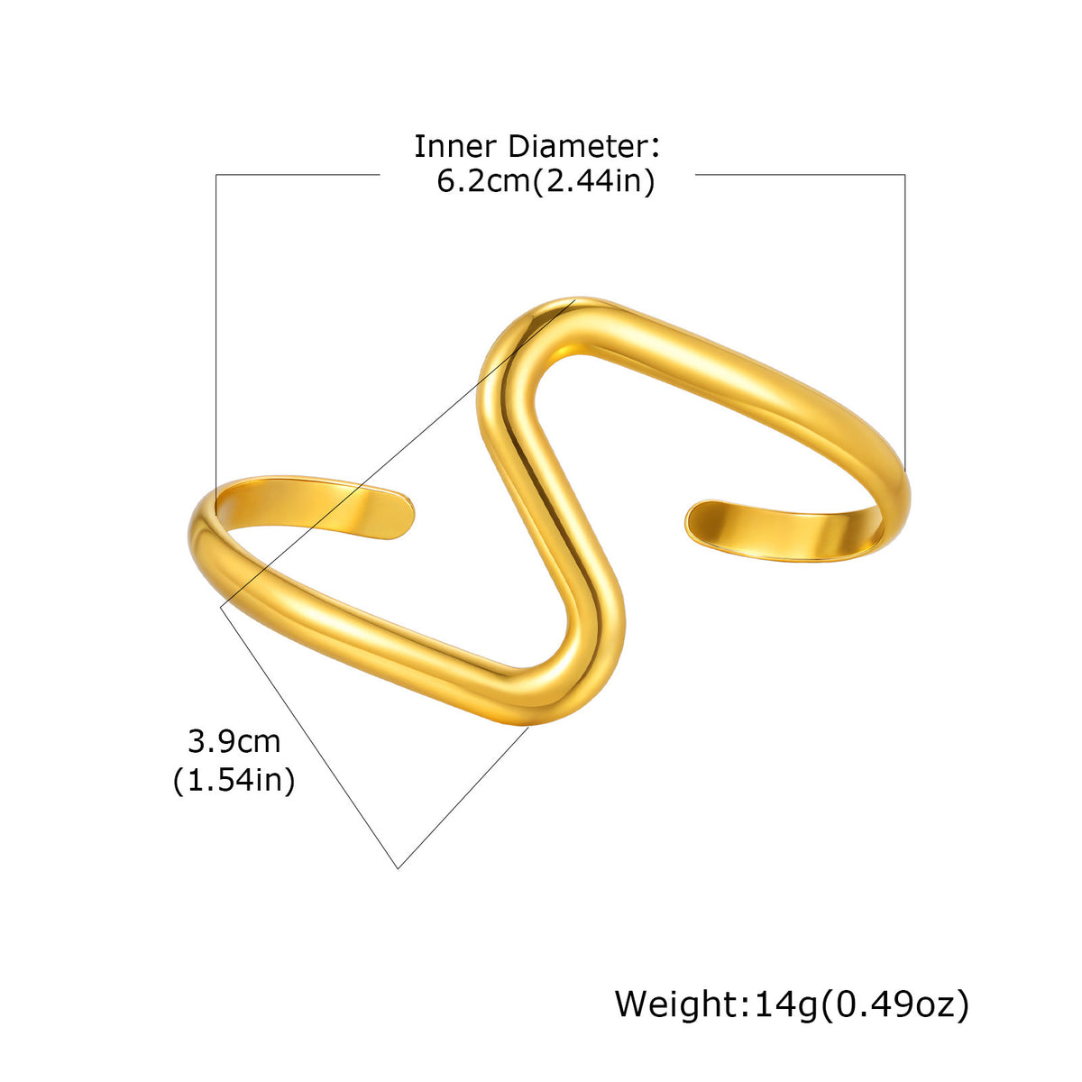 Geometric Adjustable Stainless Steel Bracelet Unisex