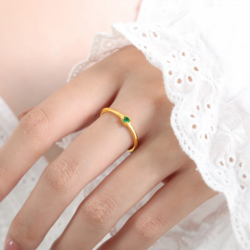 Elegant Multicolor Zircon Women's Ring - Everyday Genie Collection