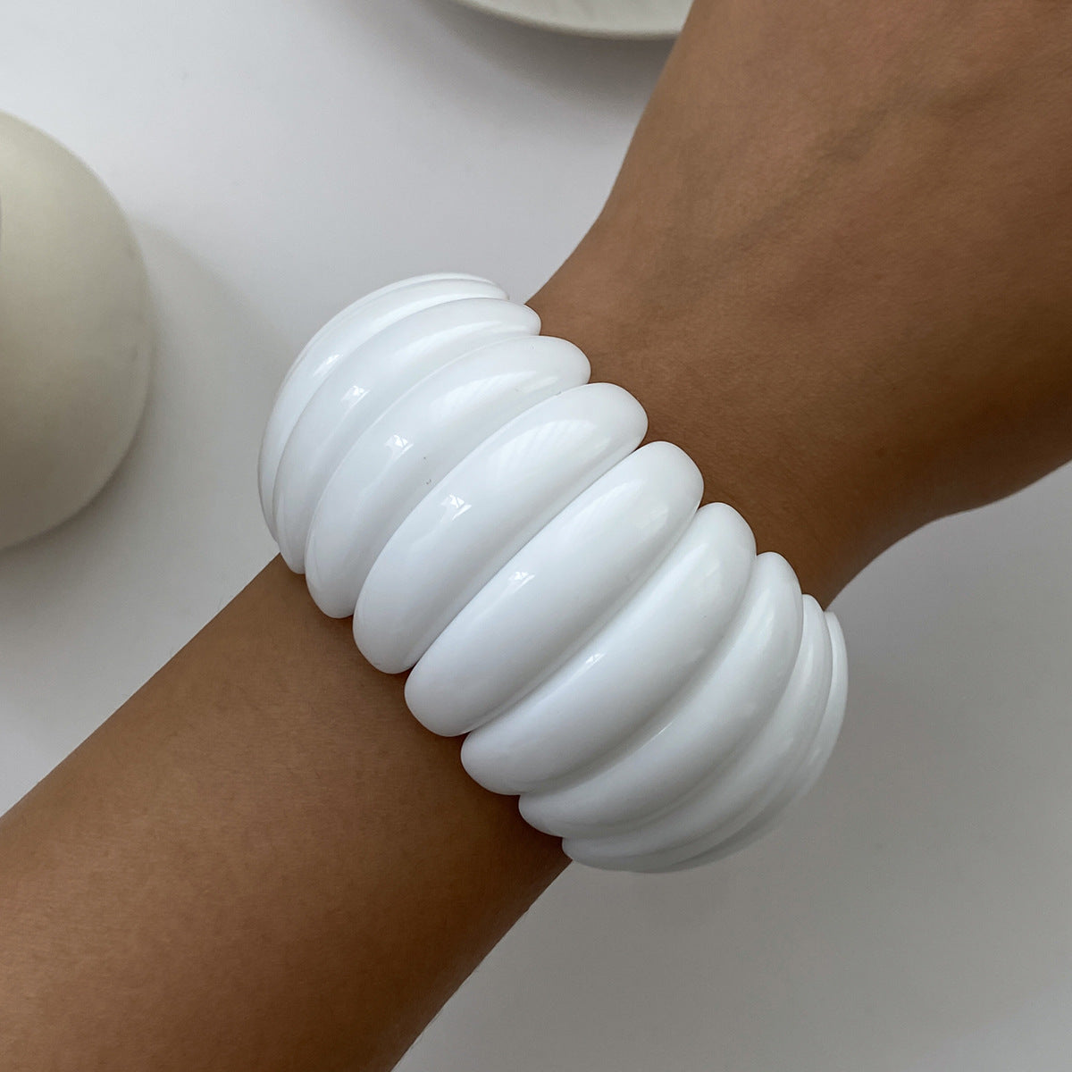 Planderful Vienna Verve Personalized Color Matching Bracelet For Women Elastic Wide Statement Jewelry