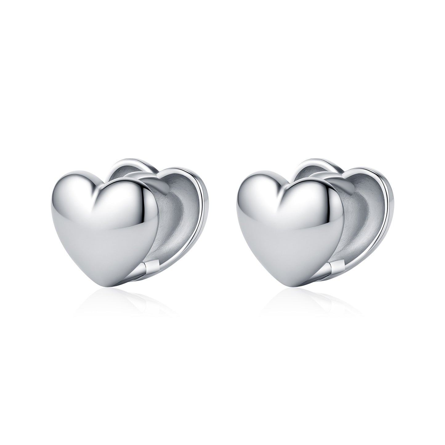 Planderful Everyday Genie Love Stud Earrings – Versatile Premium Mirror Design