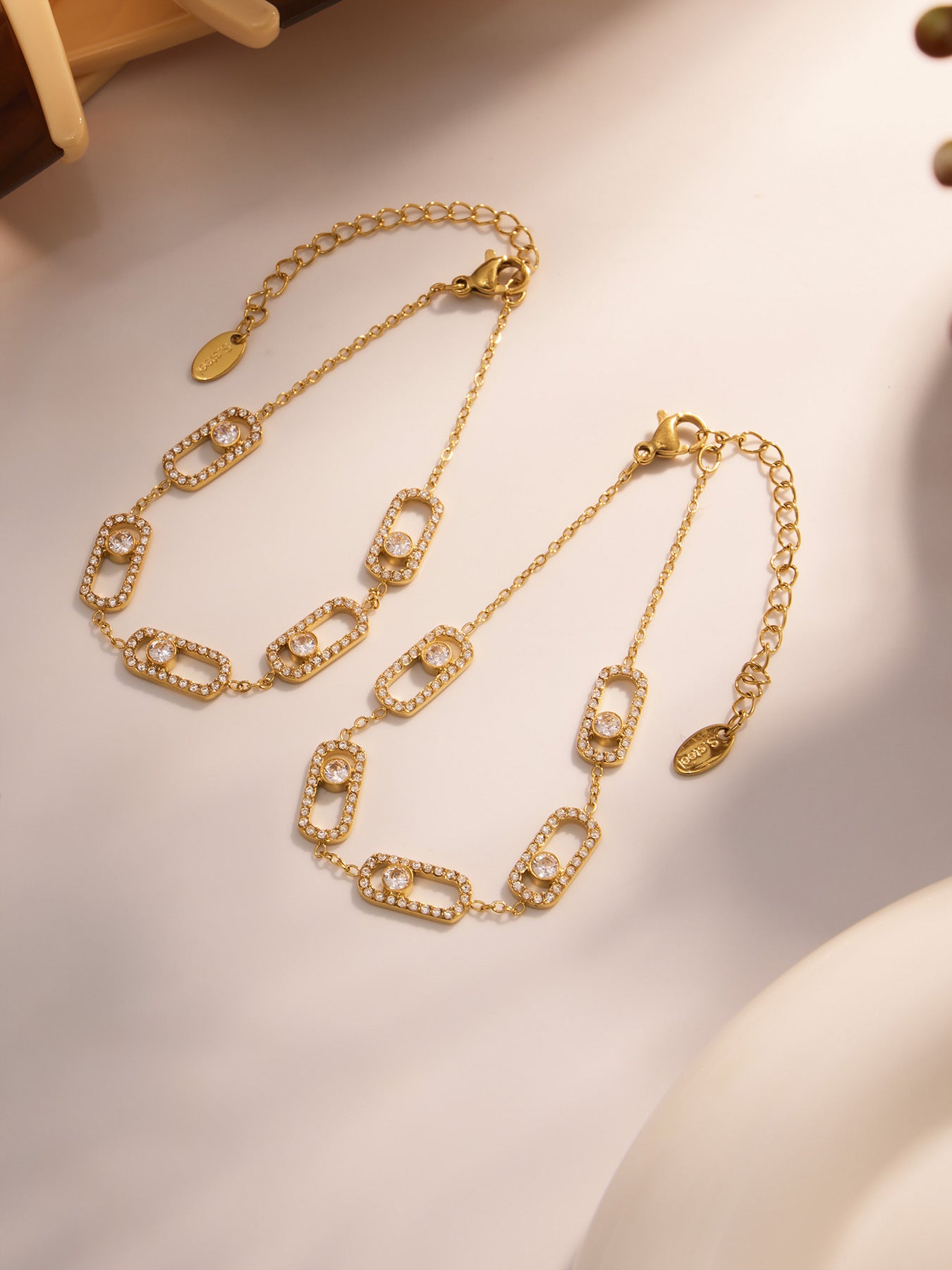 Planderful Zircon Stainless Steel Bracelet For Women