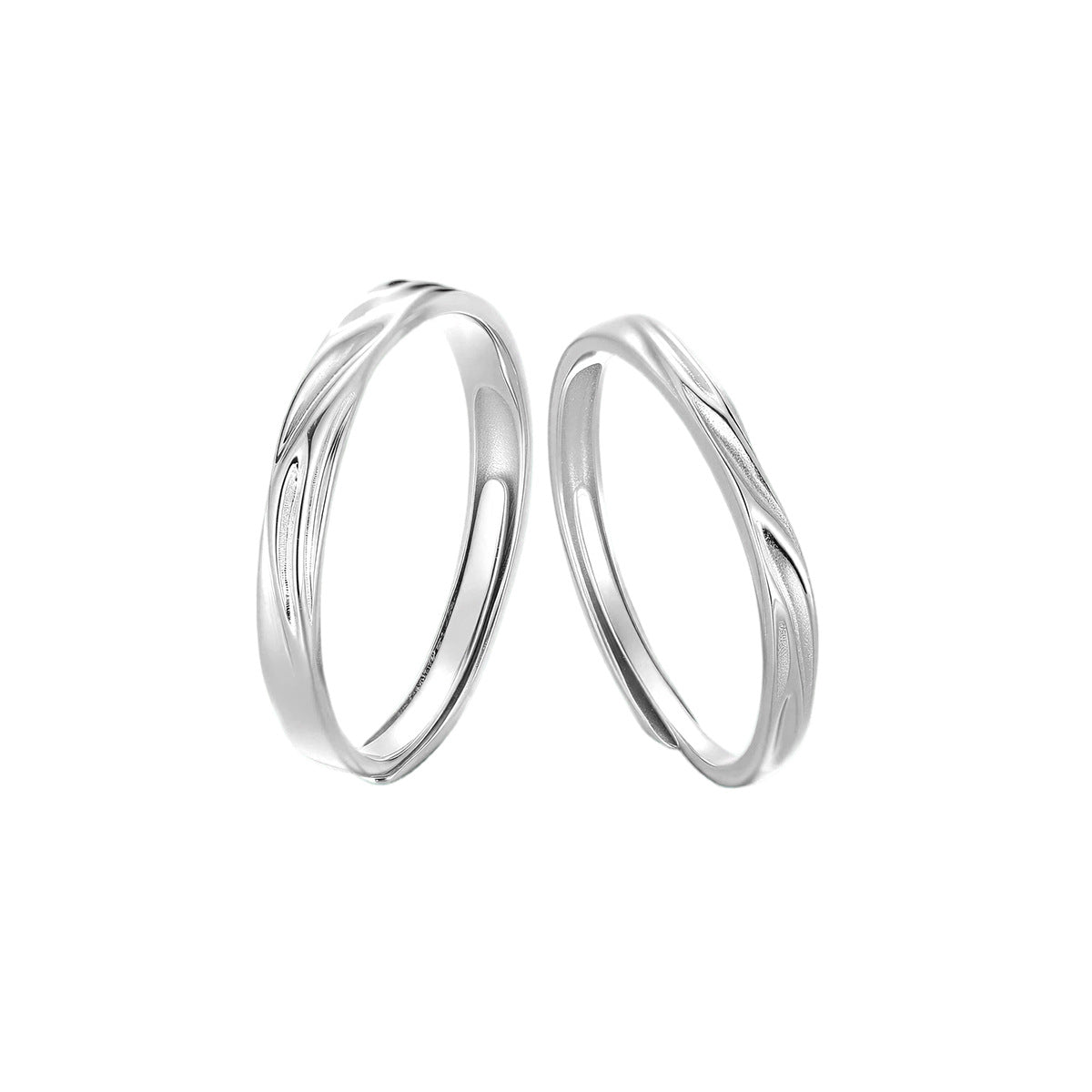 Interlocking Plain S925 Sterling Silver Ring