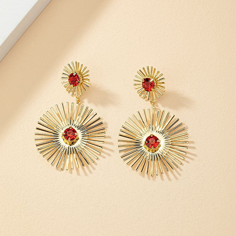 Planderful Vienna Verve Sunflower Earrings – High-End Zircon Design