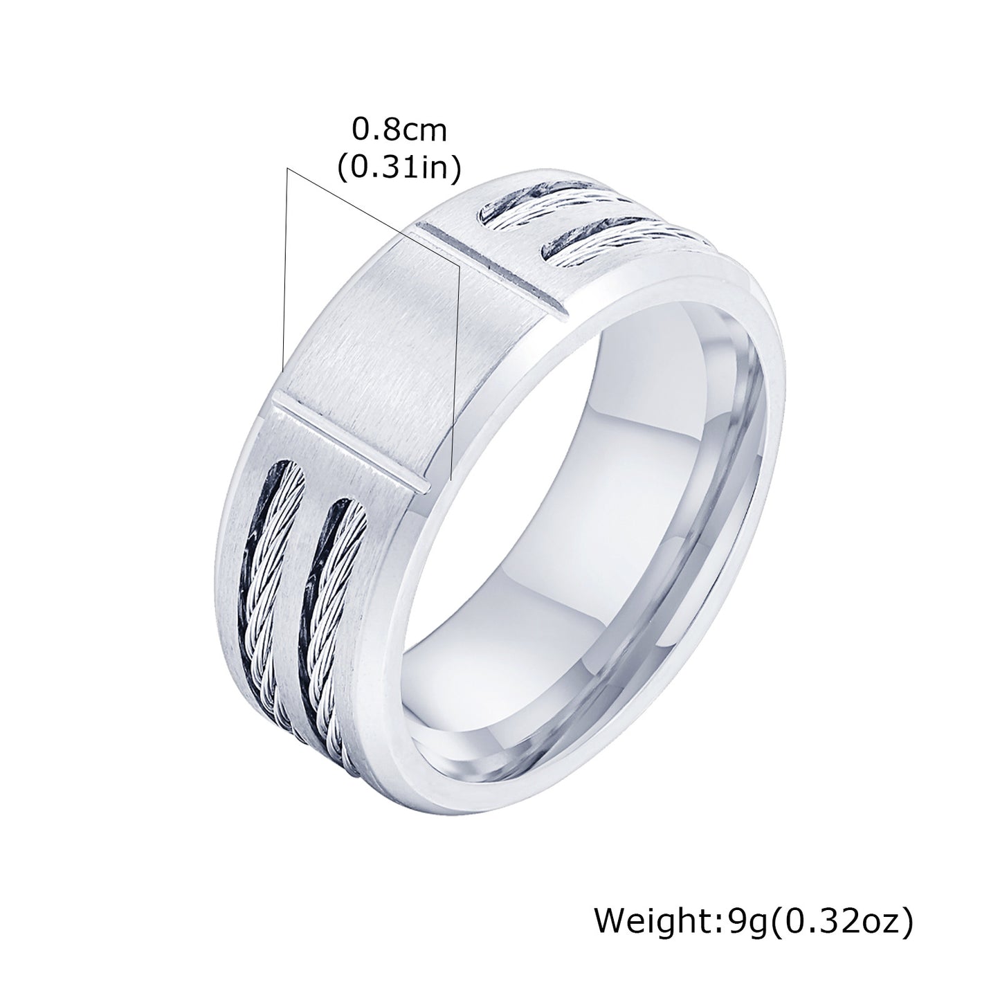 9mm Stainless Steel Ring For Men Everyday Genie Jewelry