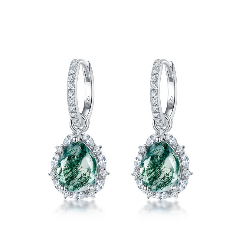 Planderful Everyday Genie – Cross-border Green Moss Earrings for Women