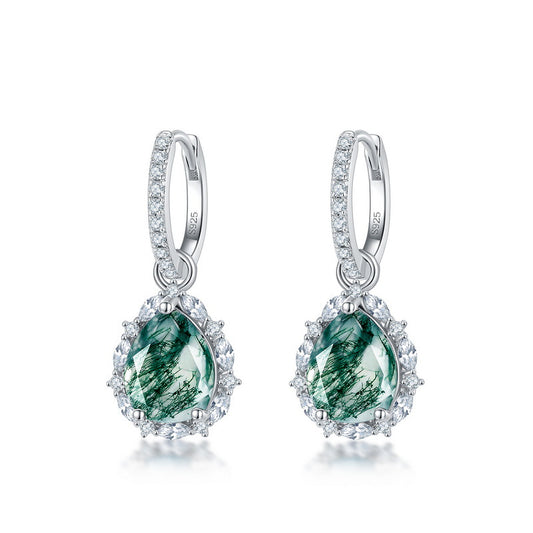 Planderful Everyday Genie – Cross-border Green Moss Earrings for Women