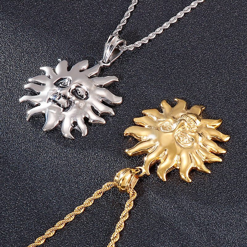 Sun Saint Titanium Steel Men's Pendant - Pop Rock Hip-Hop Design