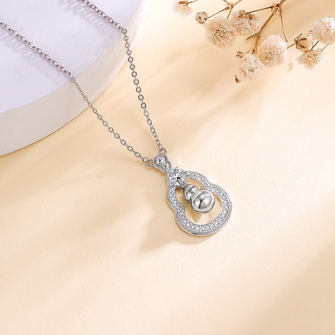 New Chinese Style Fulu Gourd Necklace S925 Sterling Silver