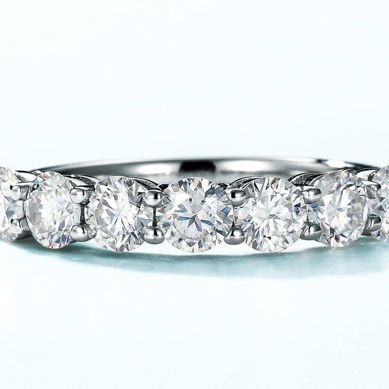 Planderful Classic Moissanite Sterling Silver Ring – 4 × 4 mm, 0.4 ct