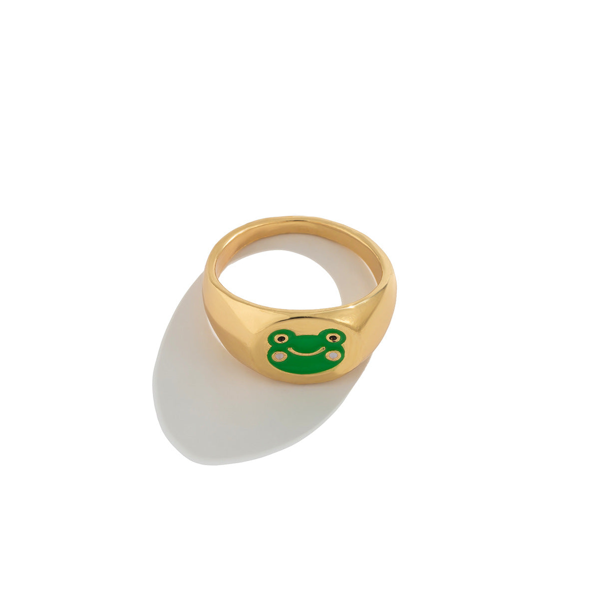 Froggy Colorful Ring with Geometric Hand Ornament