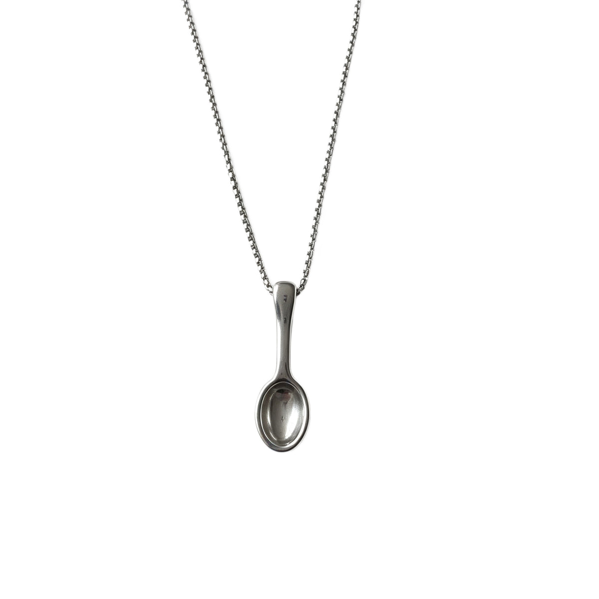 Titanium Steel Spoon Pendant Necklace Female Collarbone Chain