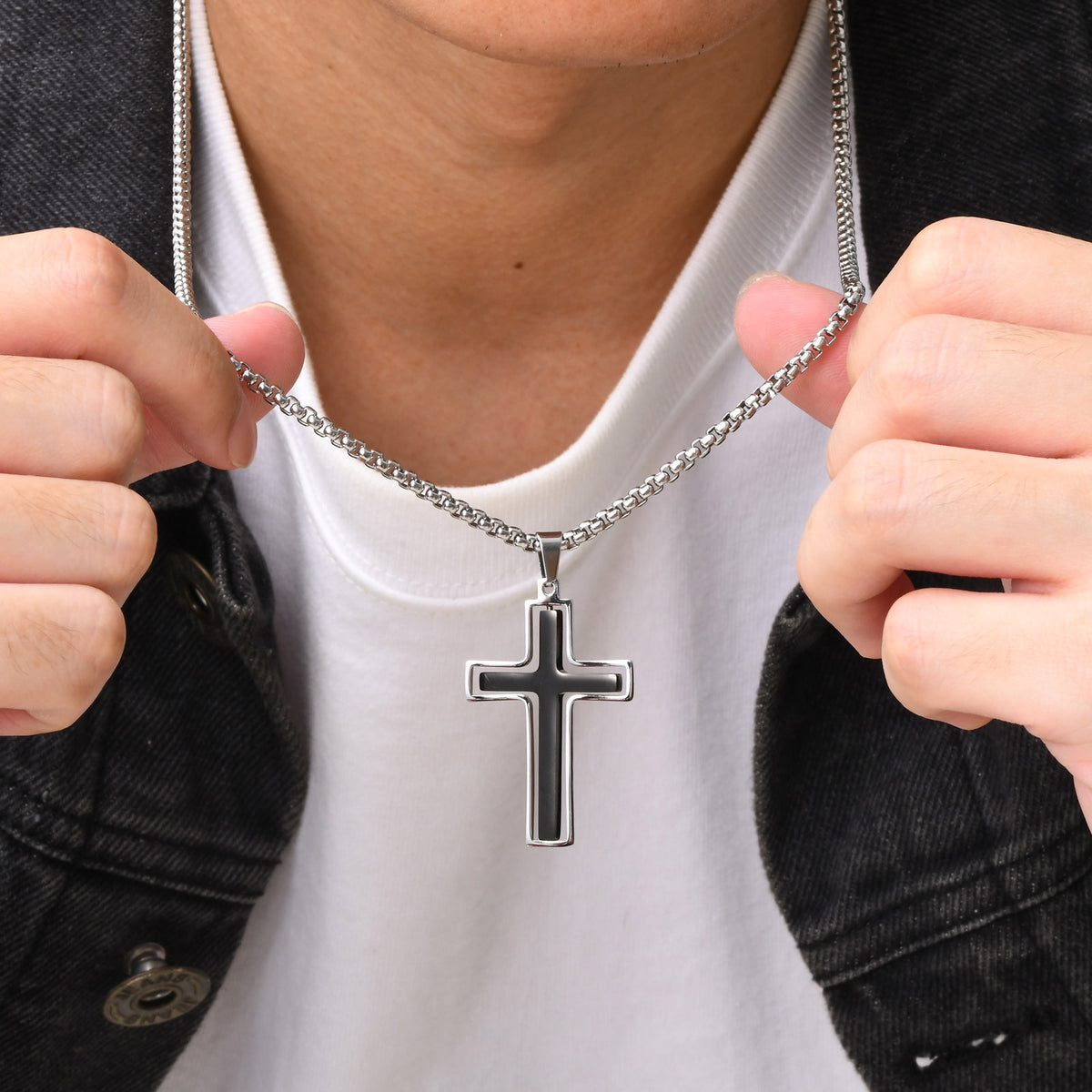 Cross Stainless Steel Necklace for Men