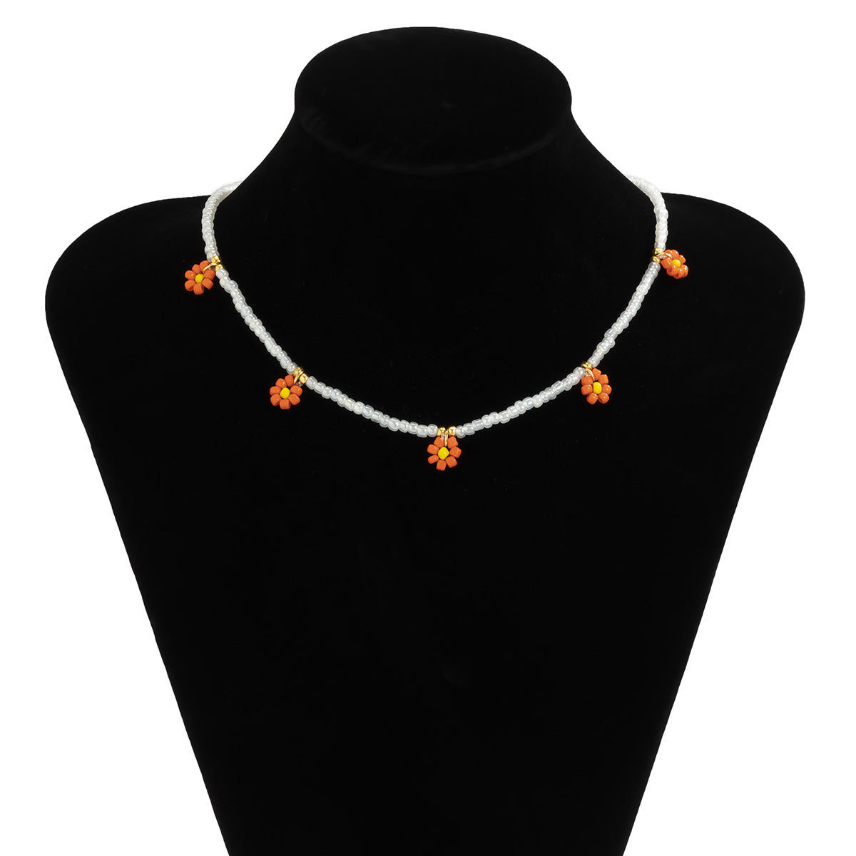 Planderful Vienna Verve Daisy Fringe Collarbone Necklace For Women Elegant Holiday Style