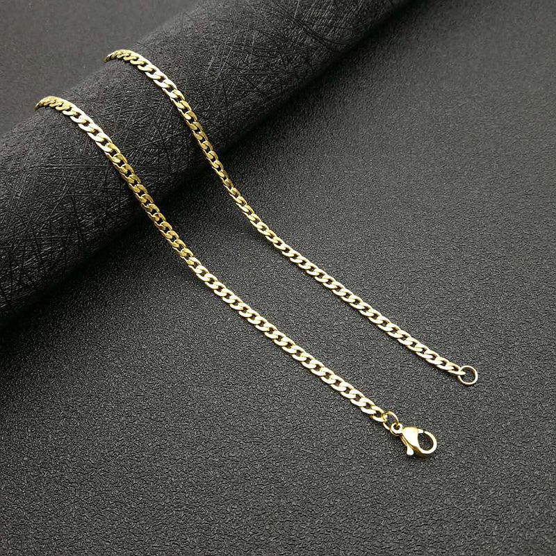Planderful Titanium Steel Gold Plated Rhinestone Hip Hop Pendant Necklace For Men And Women